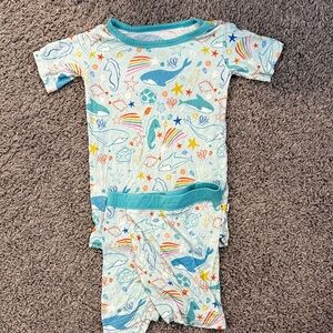 Little sleepy ocean friends shortie set